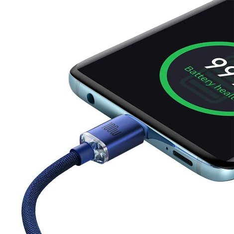 USB-C-kábel a USB-C Baseus Crystal Shine