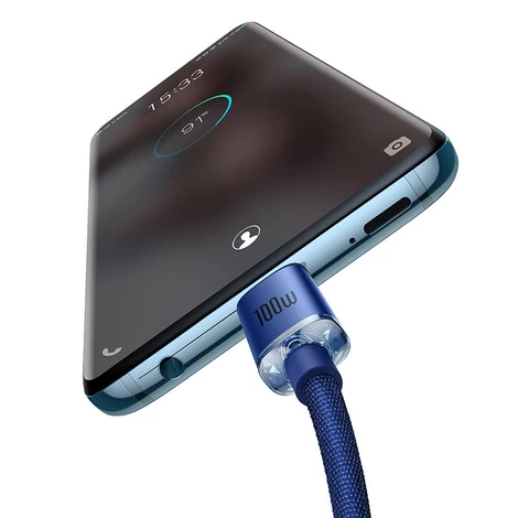 USB-C-kábel a USB-C Baseus Crystal Shine