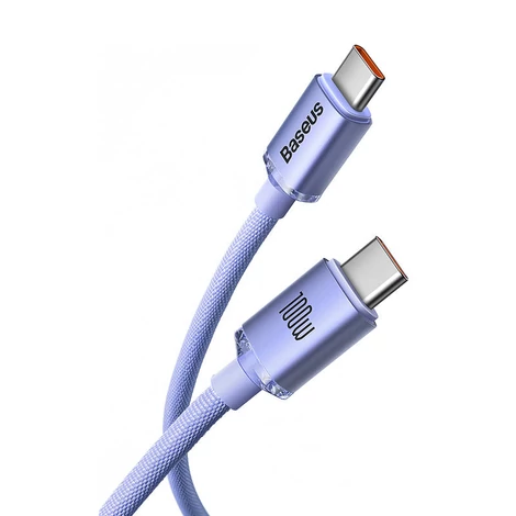 USB-C-kábel a USB-C Baseus Crystal Shine