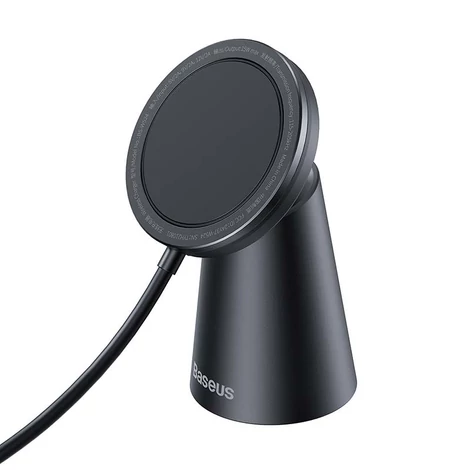 MagSafe 15W vezeték nélküli indukciós töltő + Baseus tartó (fekete)
