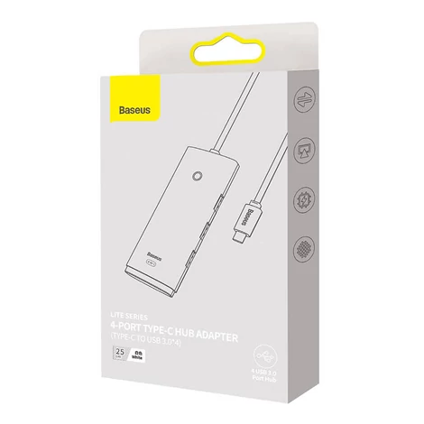 Baseus Lite Series Hub 4in1 USB-C 4x USB 3.0 + USB-C
