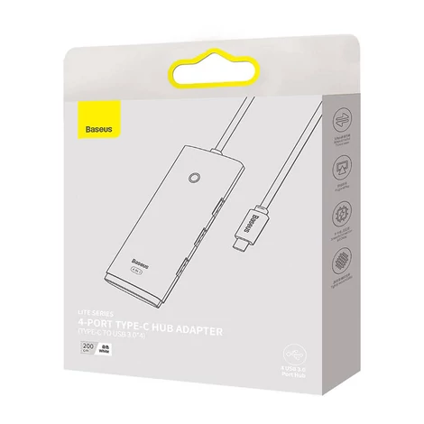 Baseus Lite Series Hub 4in1 USB-C 4x USB 3.0 + USB-C