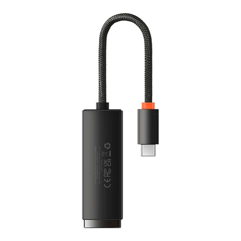 Baseus Lite Series USB-C – RJ45 hálózati adapter (fekete)
