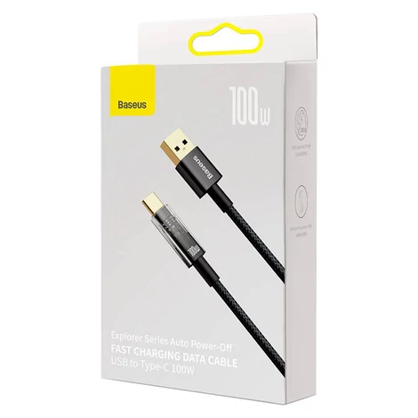 Baseus Explorer USB-USB-C kábel, 100W, 2 m (Fekete)