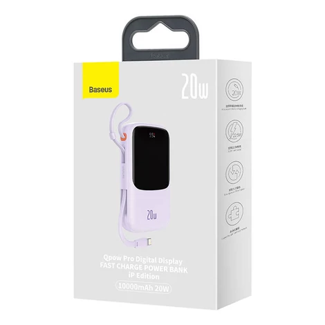 Powerbank Baseus Qpow Pro Lightning kábellel