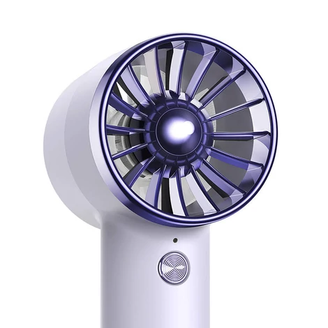 Baseus Flyer Turbine hordozható kézi ventilátor + USB-C kábel (lila)