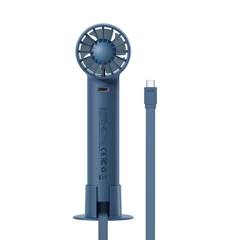 Baseus Flyer Turbine hordozható kézi ventilátor + USB-C kábel (kék)