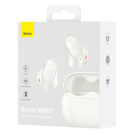 Baseus Bowie WM05 TWS fülhallgató (fehér)