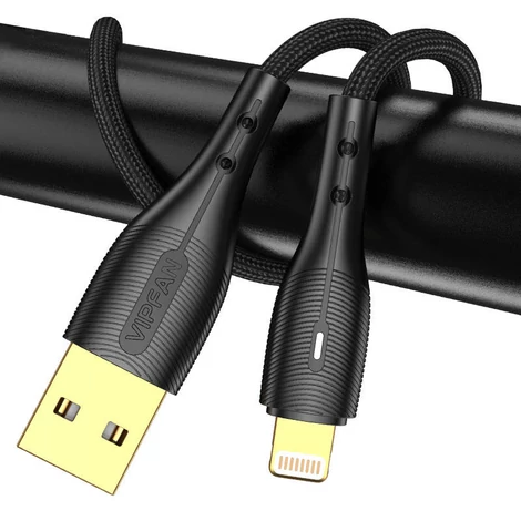 USB és Lightning kábel Vipfan Nano Gold X07