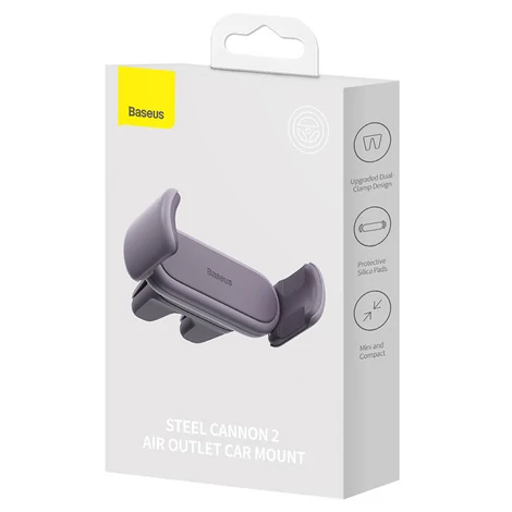 Baseus Steel Cannon 2 Csíptetős autós tartó szellőzőrácshoz (lila)