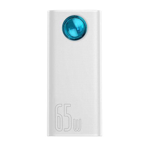 Baseus Amblight Powerbank 30000mAh, 4xUSB, USB-C, 65W (fehér)