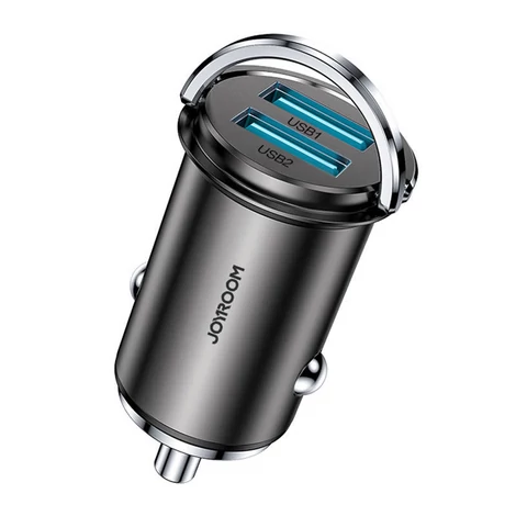 Car charger Joyroom C-A48, 2x USB, 3.1A (gray)