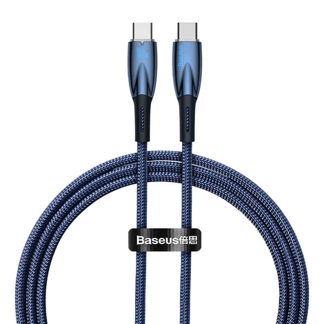 USB-C cable for USB-C Baseus Glimmer Series, 100W, 1m (Blue)