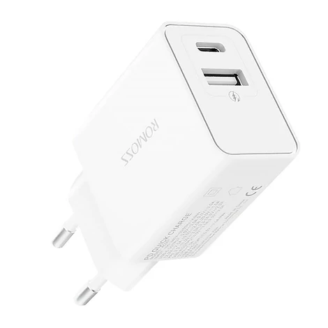 Romoss AC30T USB + USB-C wall charger 30W (white)