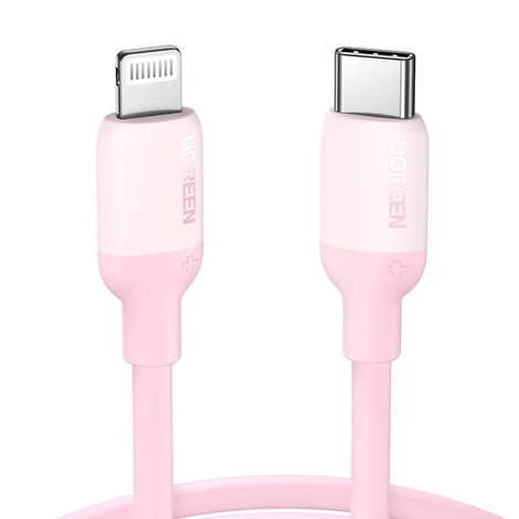 UGREEN USB-C to Lightning Charging Cable, PD 3A, 1m (pink)