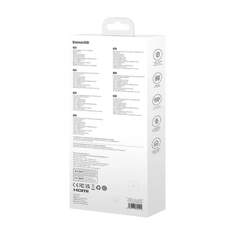 Baseus 8 az 1-ben Hub USB-C - HDMI + 2xUSB + PD + SD/TF + RJ45 (sötétszürke)