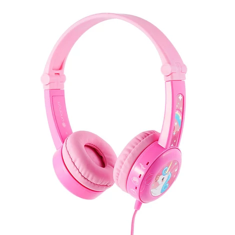 Wired headphones for kids Buddyphones Travel (Pink)