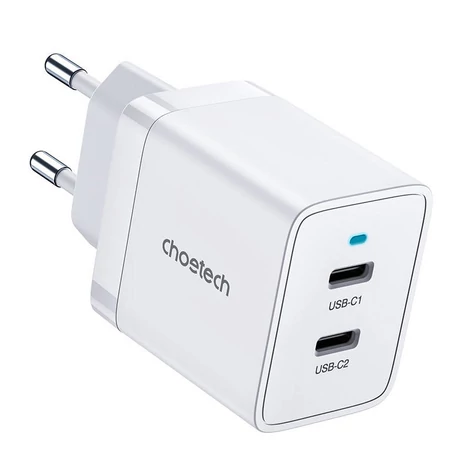 Choetech PD5006 Wall Charger 2x USB-C, 40W (white)