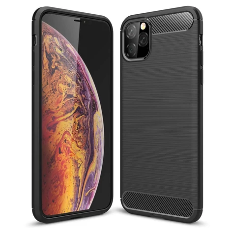 Carbon Case flexible cover for iPhone 11 Pro Max black