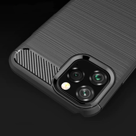 Carbon Case flexible cover for iPhone 11 Pro Max black