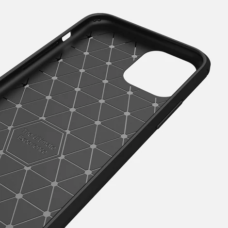 Carbon Case flexible cover for iPhone 11 Pro Max black