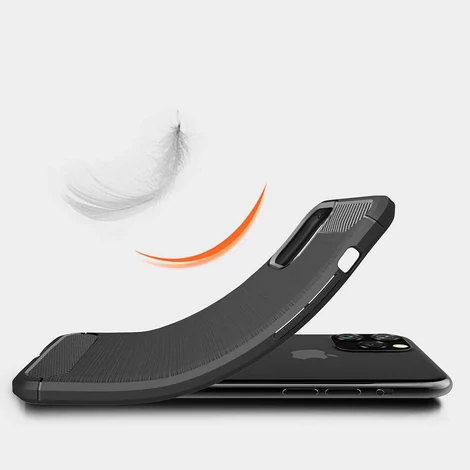 Carbon Case flexible cover for iPhone 11 Pro Max black