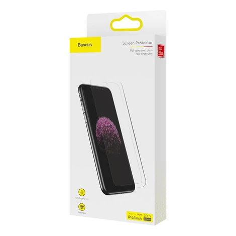 Baseus tempered glass 0.3mm 9H iPhone 11 / iPhone XR + positioner (SGAPIPH61-LS02)