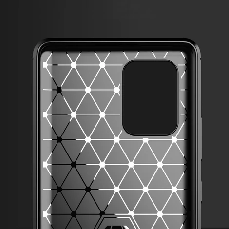 Carbon Case Flexible Cover TPU Case for Samsung Galaxy S10 Lite black