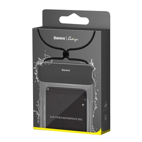 Baseus universal waterproof cover phone case (max 7.2``) for swimming pool by the water IPX8 black (ACFSD-DG1)