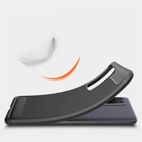 Carbon Case Flexible Cover TPU Case for Huawei P40 black