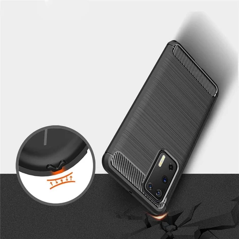 Carbon Case Flexible Cover TPU Case for Huawei P40 blue