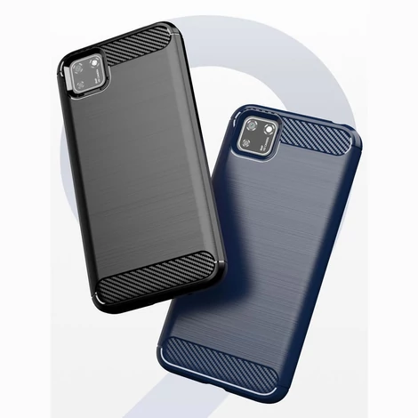 Carbon Case Flexible Cover TPU Case for Huawei Y5p black