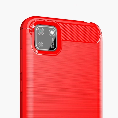Carbon Case Flexible Cover TPU Case for Huawei Y5p black