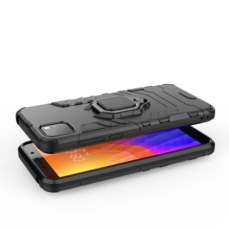 Ring Armor Case Kickstand Tough Rugged Cover for Huawei Y5p blue