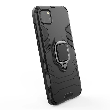 Ring Armor Case Kickstand Tough Rugged Cover for Huawei Y5p blue