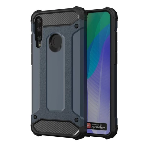 Hybrid Armor Case Tough Rugged Cover for Huawei Y6p blue