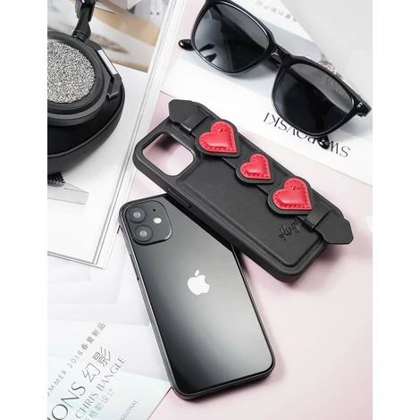 Kingxbar Sweet Series case decorated with original Swarovski crystals iPhone 12 Pro Max black