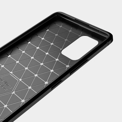 Carbon Case Flexible Cover TPU Case for Samsung Galaxy M31s blue