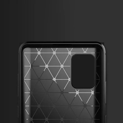 Carbon Case Flexible Cover TPU Case for Samsung Galaxy M31s blue