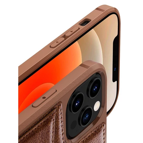 Nillkin Aoge Leather Case genuine leather protective wallet cover iPhone 12 mini black