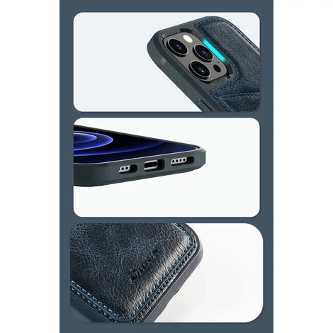 Nillkin Aoge Leather Case genuine leather protective wallet cover iPhone 12 mini black