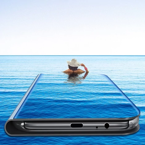 Clear View Case cover for Motorola Moto G9 Plus black