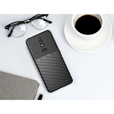 Thunder Case flexible armored cover for Nokia 2.4 black