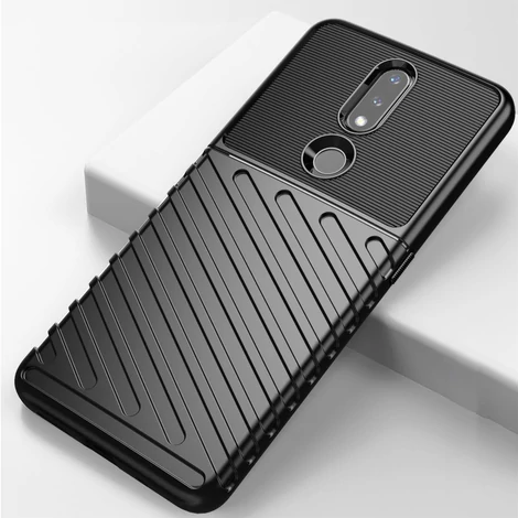 Thunder Case flexible armored cover for Nokia 2.4 black