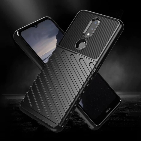 Thunder Case flexible armored cover for Nokia 2.4 black