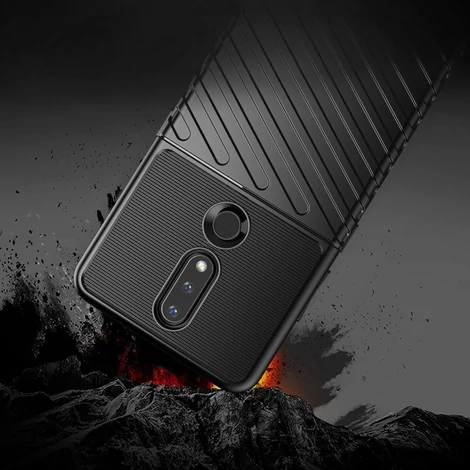 Thunder Case flexible armored cover for Nokia 2.4 black
