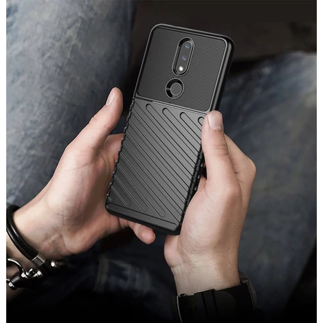 Thunder Case flexible armored cover for Nokia 2.4 black