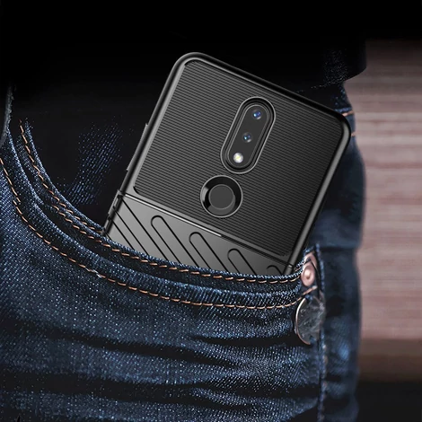 Thunder Case flexible armored cover for Nokia 2.4 black