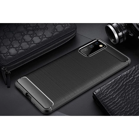 Carbon Case Flexible Cover Sleeve for Samsung Galaxy S20 FE 5G black