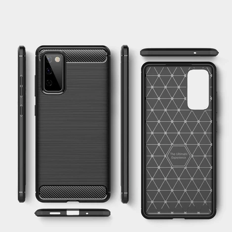 Carbon Case Flexible Cover Sleeve for Samsung Galaxy S20 FE 5G black